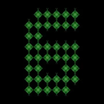 Ketupat number "6" shape. Eid al-Fitr and Adha holiday dishes. Ketupat in o.. Stock Illustration