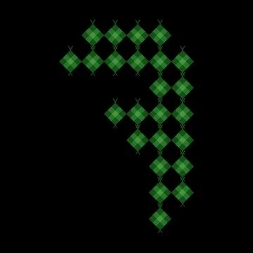 Ketupat number "7' shape. Eid al-Fitr and Adha holiday dishes. Ketupat in o.. Stock Illustration