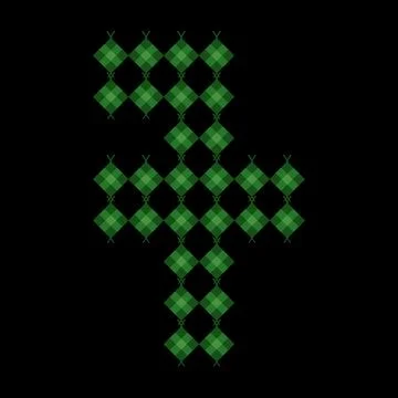 Ketupat number '7' shape. Eid al-Fitr and Adha holiday dishes. Ketupat in o.. Stock Illustration