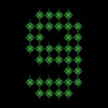 Ketupat number '9' shape. Eid al-Fitr and Adha holiday dishes. Ketupat in o.. Illustrazione stock