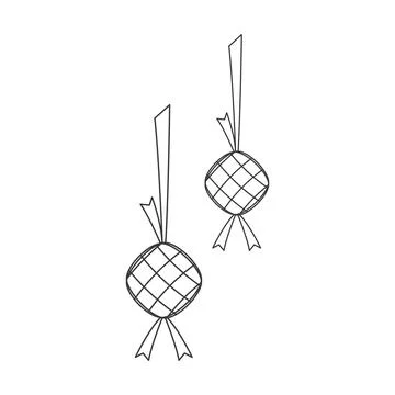 Ketupat or rice dumpling Stock Illustration