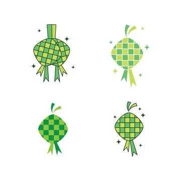 Ketupat or rice dumpling Illustration
