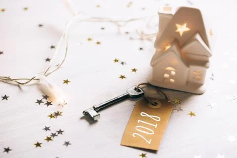 Key to 2018 year Stock Photos
