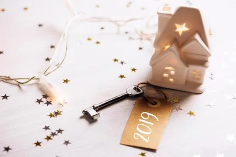 Key to 2019 year Stock Photos