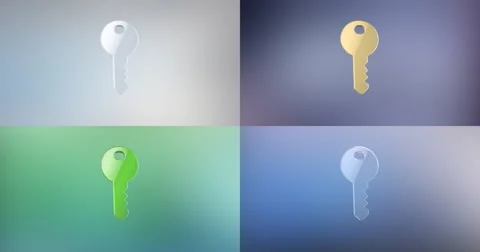 Key 3d Icon Stock Footage 67350178