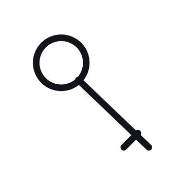 Key Access Black White Line Icon Editable Stroke Vector Symbol Stock Illustration
