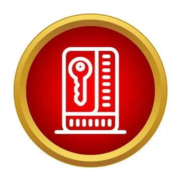 Key access control system icon for security solutions Stock Illustration
