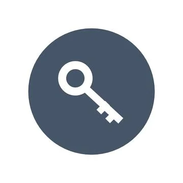 Key Access Icon Color Circle Button Business Finance Symbol Vector Stock Illustration