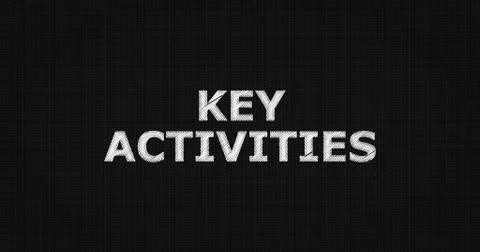 KEY ACTIVITIES text on board Stock Illustration