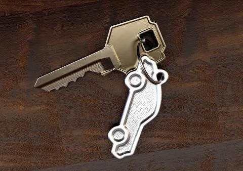 Key And Car Keyring Stock Illustration