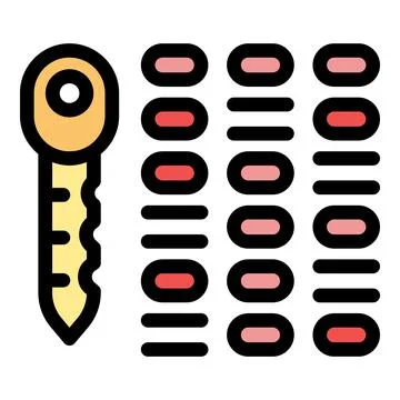 Key and combination lock representing security and access control Stock Illustration