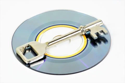 Key and HDD. Stock Photos