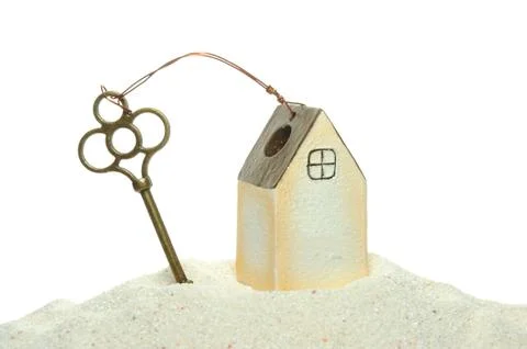 Key and house model Stock Photos