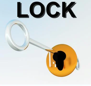Key and Keyhole Stock Illustration