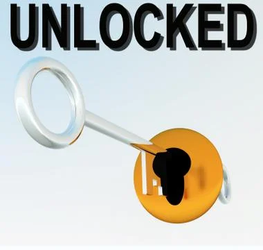 Key and Keyhole Stock Illustration