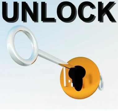Key and Keyhole Stock Illustration