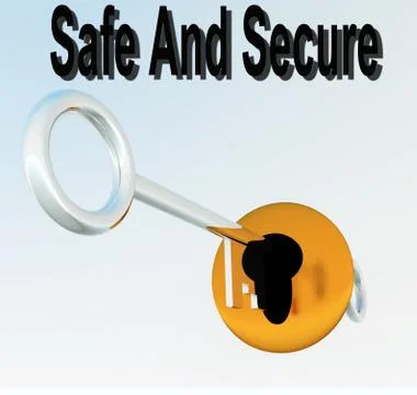 Key and Keyhole Stock Illustration