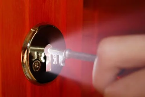 Key and keyhole Stock Photos