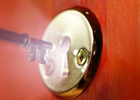 Key and keyhole Stock Photos