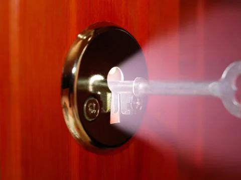 Key and keyhole Stock Photos