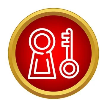 Key and keyhole solution for access and security Stock Illustration