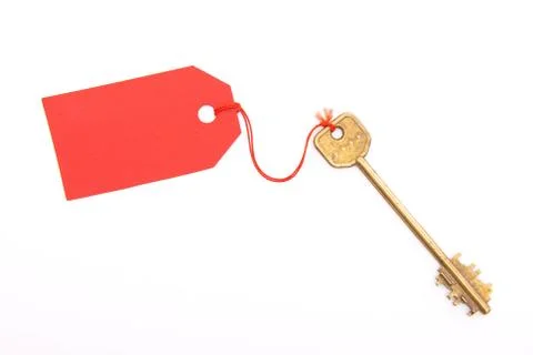Key and label Stock Photos