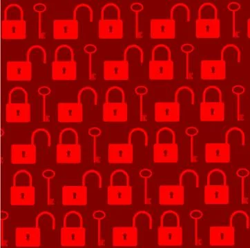 Key and lock vector background Stock Illustration