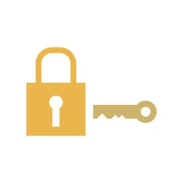 Key and lock vector icon logo design Stock-Illustration