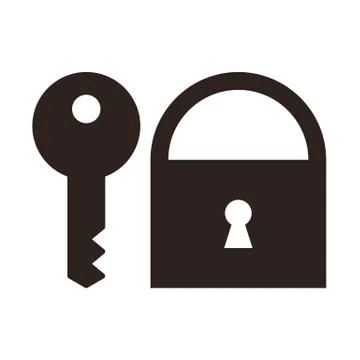 Key and padlock icon Stock Illustration