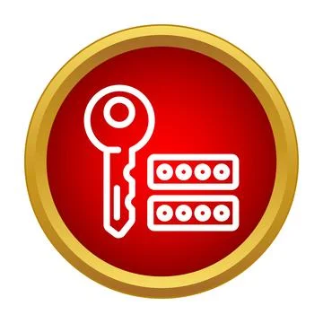 Key and password icon for secure login access 스톡 일러스트
