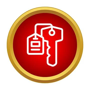 Key and tag icon unlocking security access Illustrazione stock