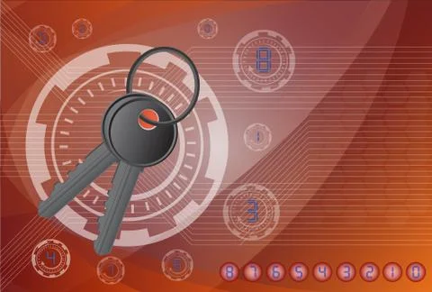 Key on the background technologies. Stockillustratie