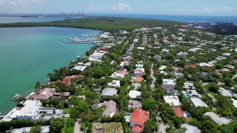 Key Biscayne and Miami Stock Footage 243339482