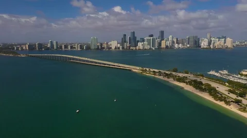 Key Biscayne Causeway 스톡 동영상 124571257