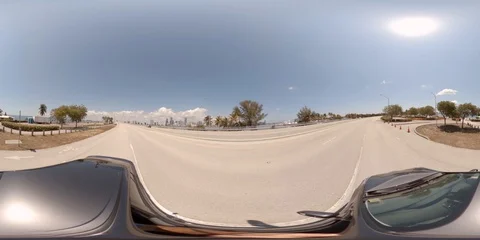 Key Biscayne shut down closed due to Coronavirus Covid 19 360 vr footage Stock Footage 127842144