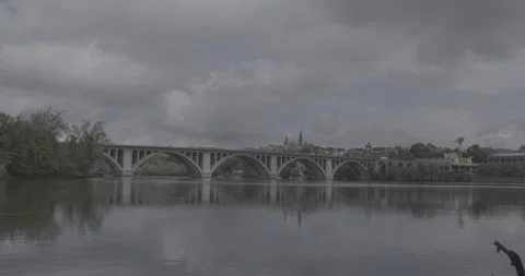 The Key Bridge in Washington, D.C. Stock Footage 311904018