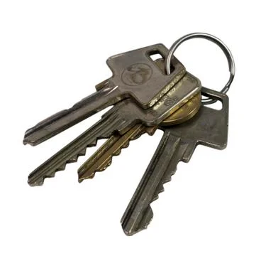 Key bundle isolated on white background Stock-Fotos