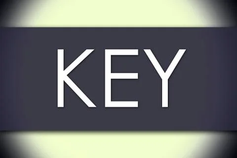KEY - business concept with text Stock Illustration