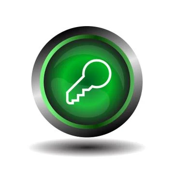 Key Button. Vector icon Stock Illustration
