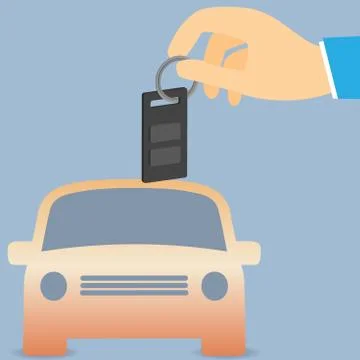 Key car Stock Illustration