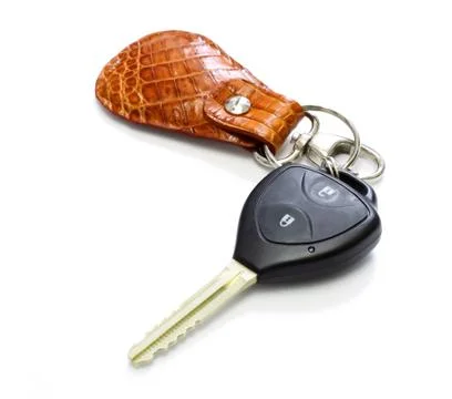 Key car with remote , key chain Stock Photos