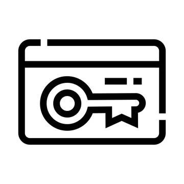 Key card providing digital access and security for entrance Stock Illustration