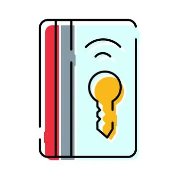 Key card providing secure contactless access technology Stock Illustration