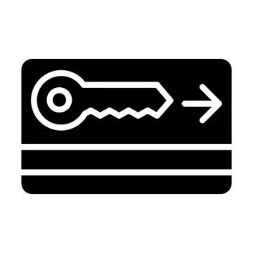 Key card Vector Icon Design Illustration Illustrazione stock