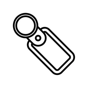 Key Chain Icon linear logo mark in black and white Stock Illustration