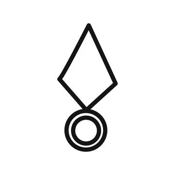 Key Chain Icon linear vector graphics sign Stock-Illustration