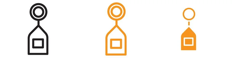 Key Chain Icon Set Accessory Illustrations for Personal and Promotional Pro.. 스톡 일러스트