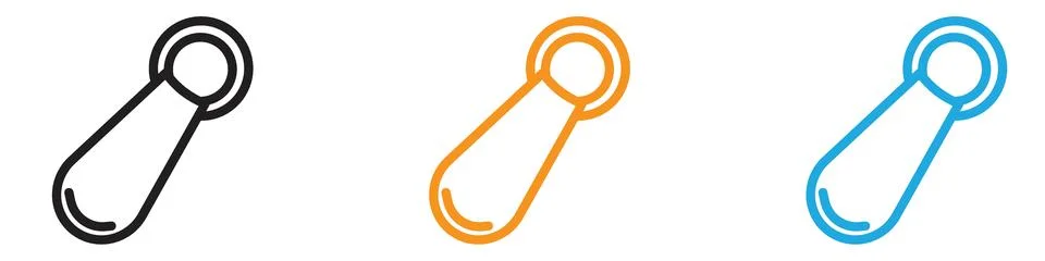Key Chain Icon vector logo set collection for web app ui 库存插图