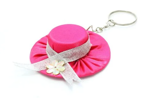 Key chain pink hat Stock Photos