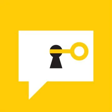 Key for a chat. Stock Illustration
